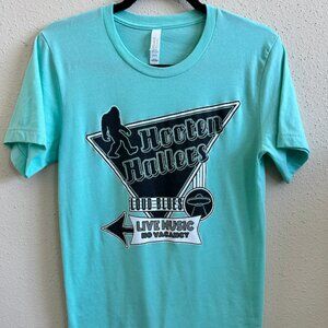 Hooten Hallers Womens Short Sleeve T-Shirt Small Teal Green Blue